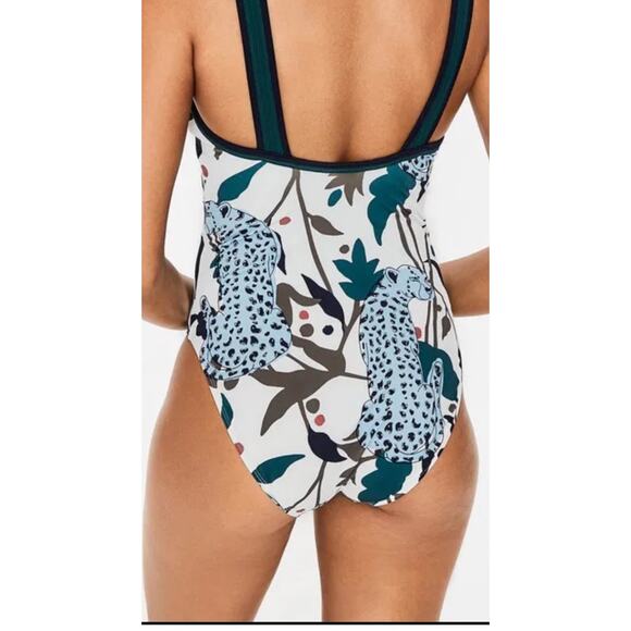 Boden Swimsuit cheetah jaguar leopard Jungle Print Women’s 10 One Piece Resort - Picture 4 of 12